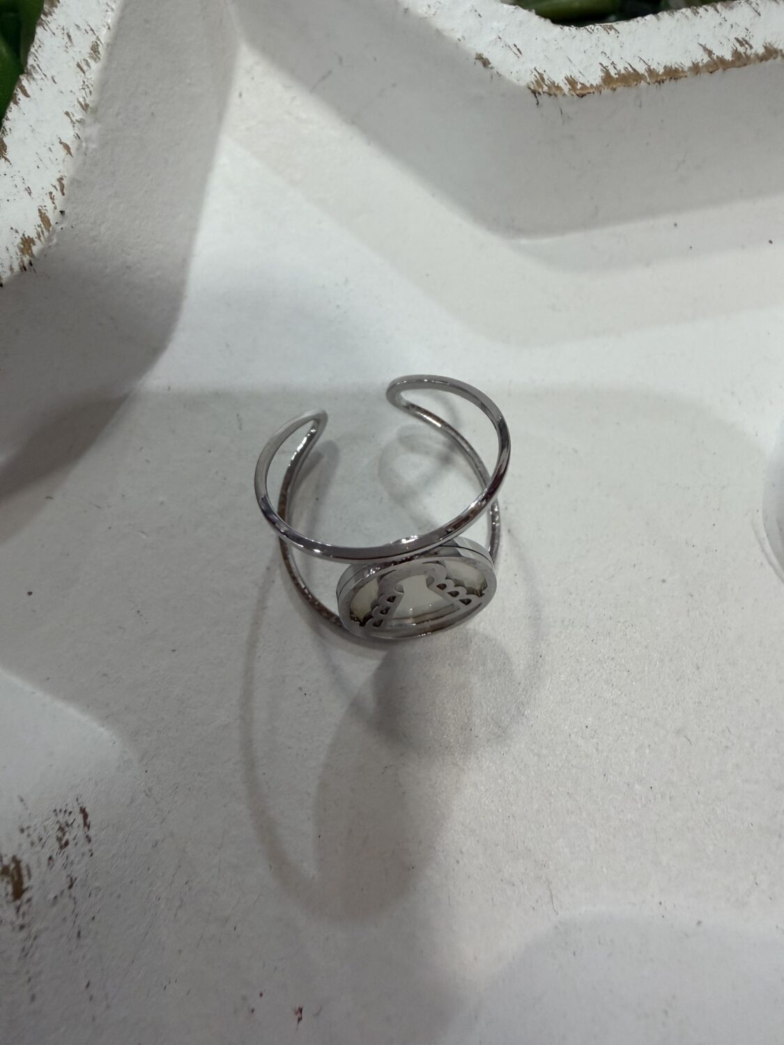 Anillo Nácar Virgen del Rocío Plateado - Imagen 3