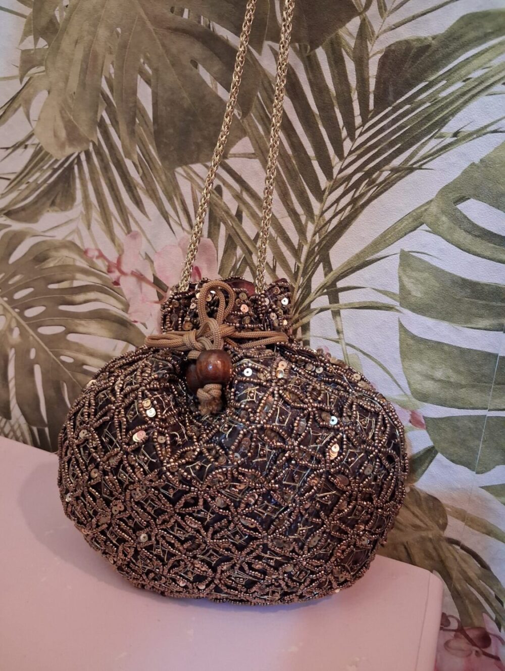 BOLSO BOMBONERA FIESTA MARRON